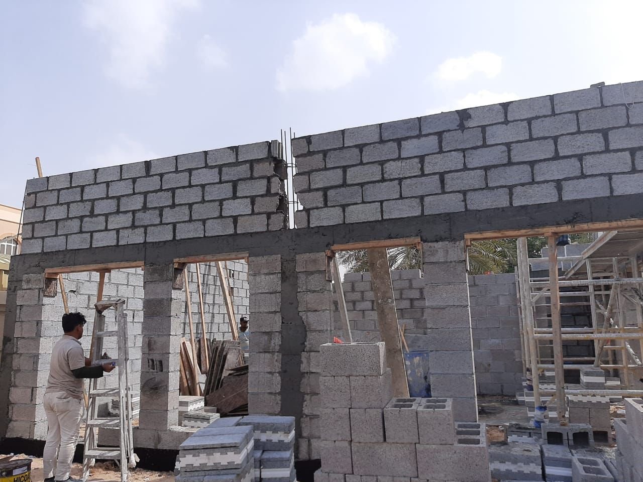 Villa construction work in progress by Al Raee Technical Contracting LLC