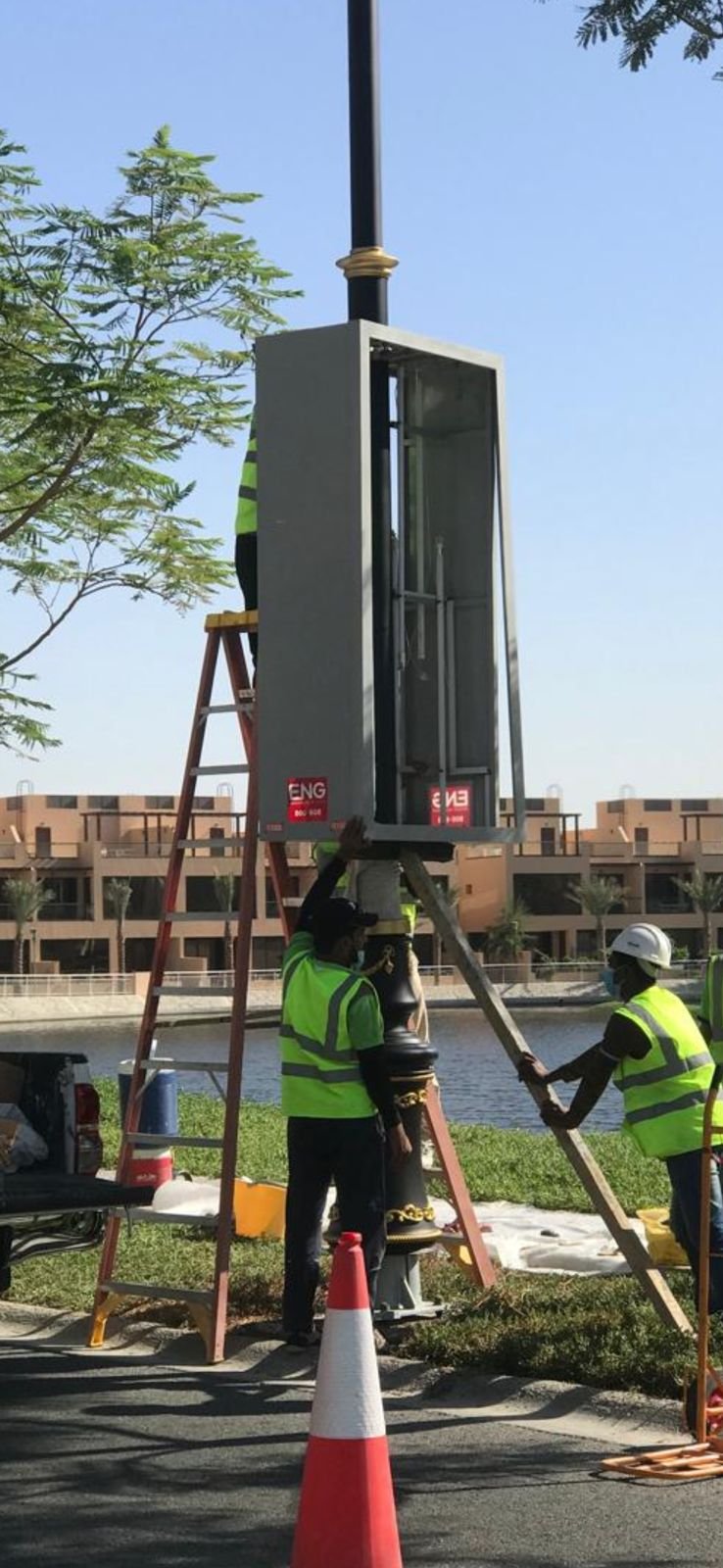 Electrical pole and lighting work by Al Raee Tech